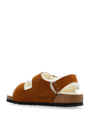 Birkenstock Birkenstock `Milano Suede Shearling` Sandals