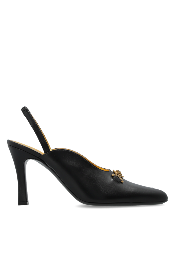 Heeled shoes with logo od Versace