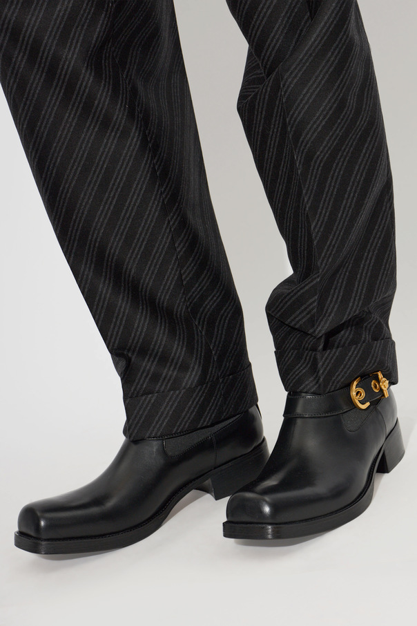 Versace Leather ankle boots