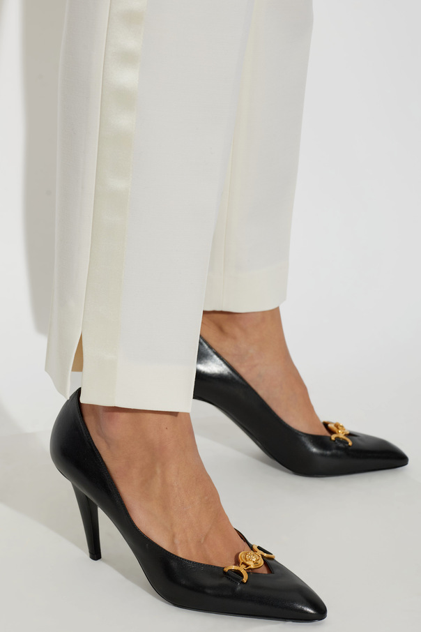 Versace Skórzane buty na obcasie ‘Clelia’