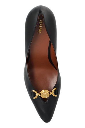 Versace Skórzane buty na obcasie ‘Clelia’