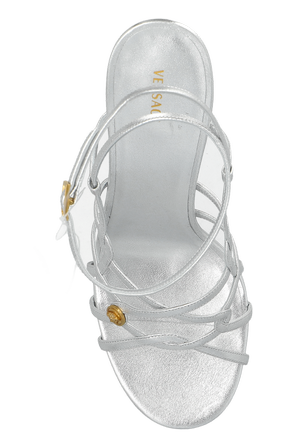 Versace Leather wedge sandals