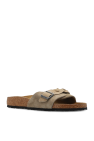 Birkenstock beige ‘Oita Braided’ slides