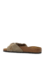 Birkenstock beige ‘Oita Braided’ slides
