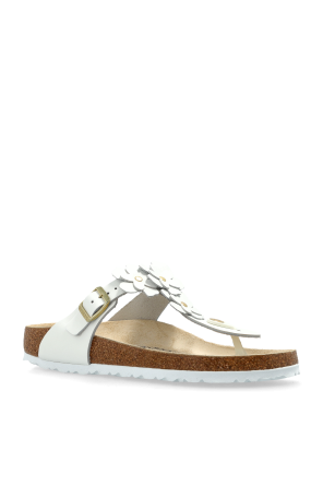 Birkenstock Sandalias de dedo ‘Gizeh Flower Embellishment’