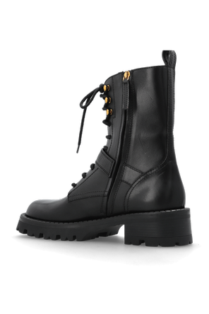 Versace Leather ankle boots with Medusa head