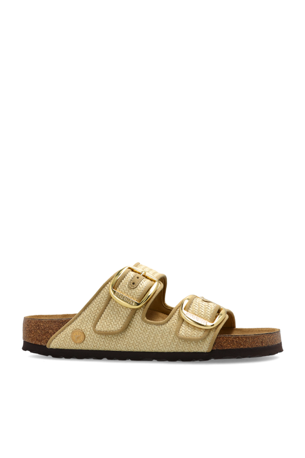 ‘Arizona Big Buckle Raffia’ slides od Birkenstock