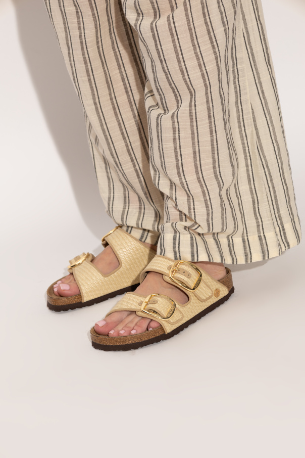 Birkenstock Sandalias de pala ‘Arizona Big Buckle Raffia’