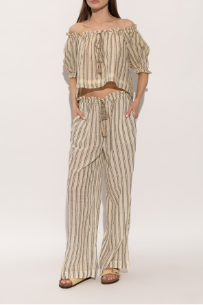 Birkenstock Sandalias de pala ‘Arizona Big Buckle Raffia’