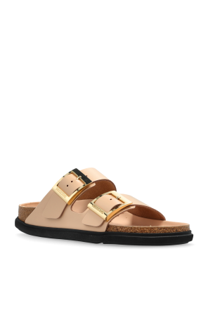 Birkenstock "Arizona Droplet Buckle" slides