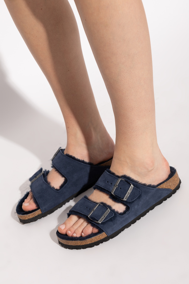 Birkenstock "Arizona Shearling" slides