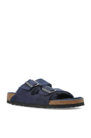 Birkenstock "Arizona Shearling" slides