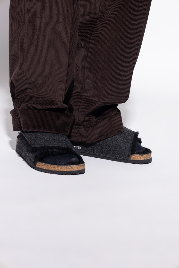 Birkenstock "Solana Shearling" slides