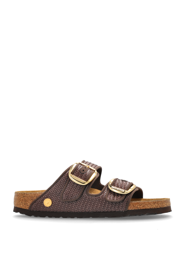 Birkenstock Pantoletten „Arizona Big Buckle Raffia“