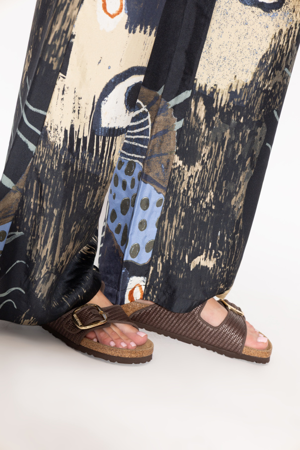 Birkenstock Pantoletten „Arizona Big Buckle Raffia“