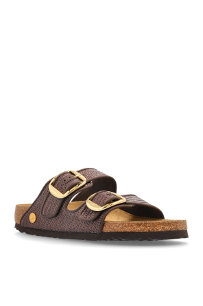 Birkenstock Pantoletten „Arizona Big Buckle Raffia“