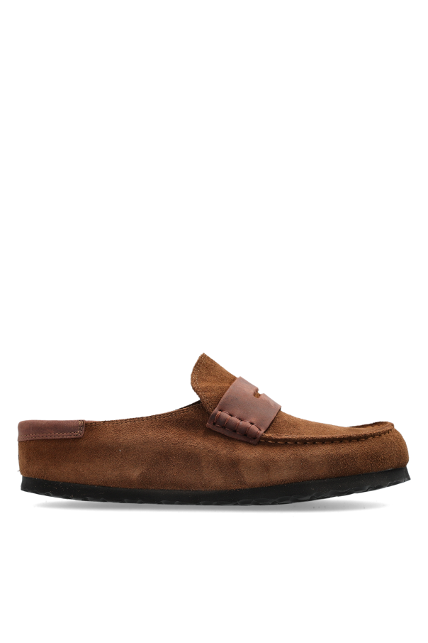 ‘Naples Wrapped Double Stitch’ slides od Birkenstock