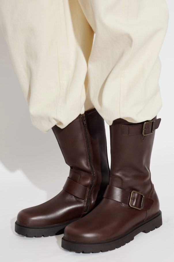 Birkenstock Botines de cuero "Highwood Mid Wire Buckle"