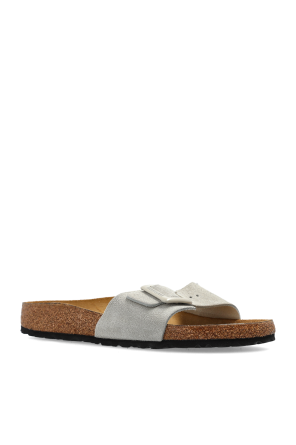 Birkenstock 'Madrid Cushion Buckle Suede' slides
