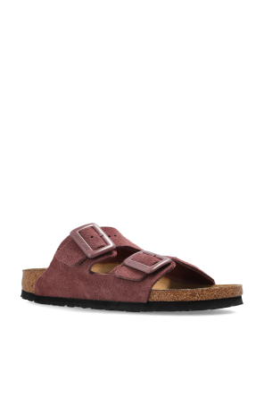 Birkenstock ‘Arizona Cushion Buckle Suede’ slides