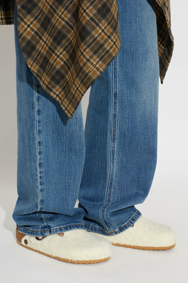 Birkenstock 1774 Boston Wooly Moon slides