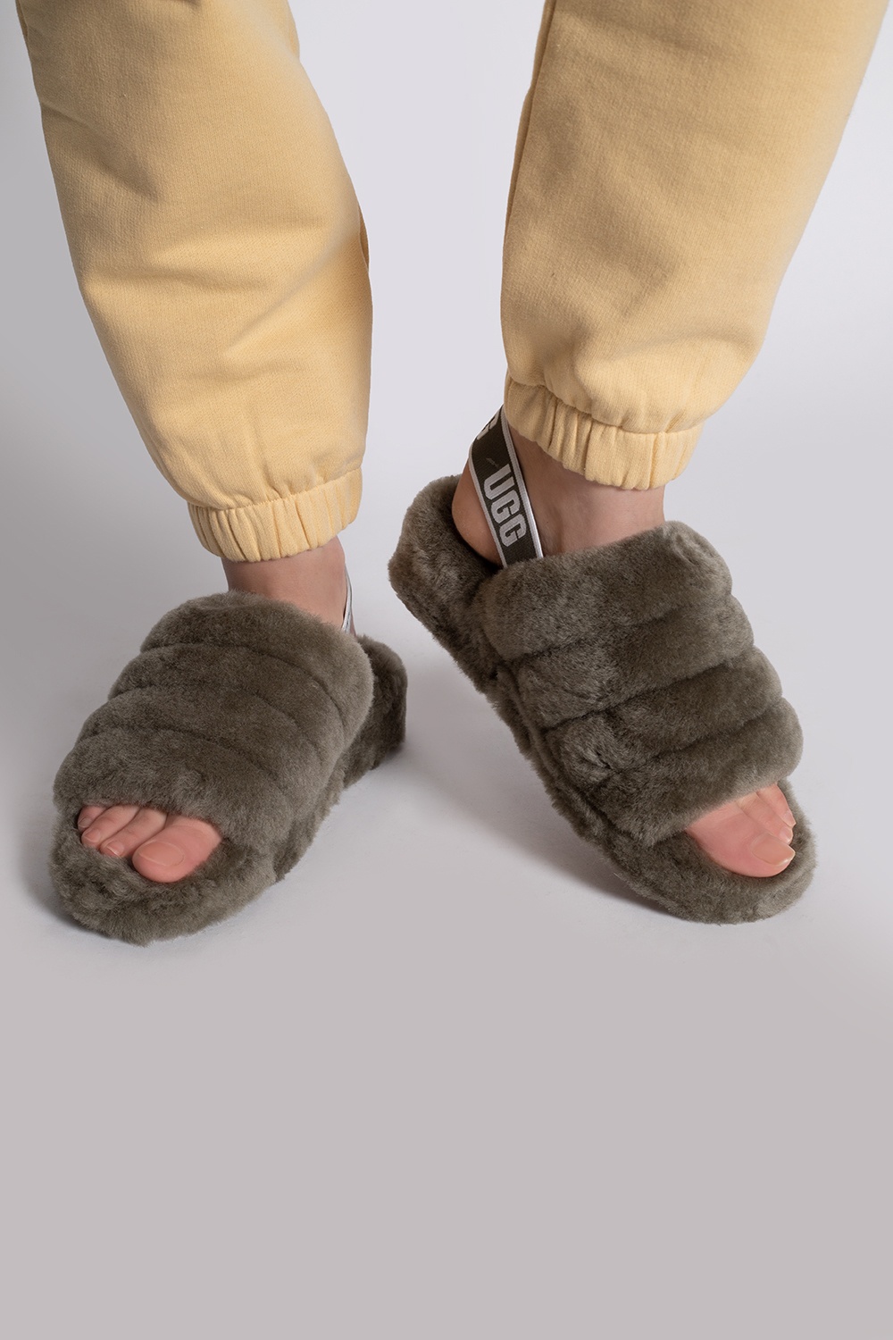 UGG ‘W Fluff Yeah Slide’ fur sandals