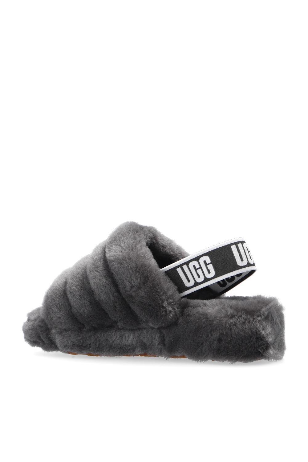 L V UGG fur sandals