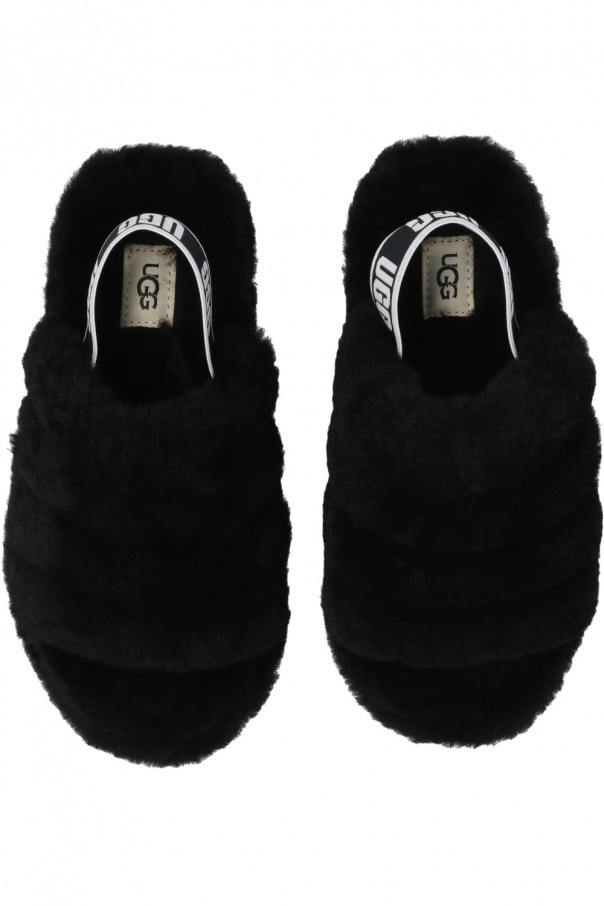 ugg leather Kids ‘Fluff Yeah’ shearling sandals