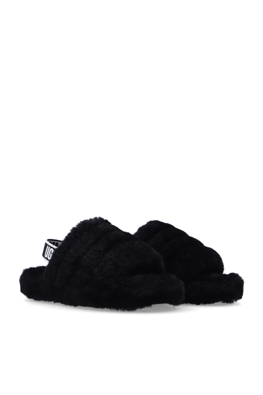 ugg Leather Kids ‘Fluff Yeah’ shearling sandals
