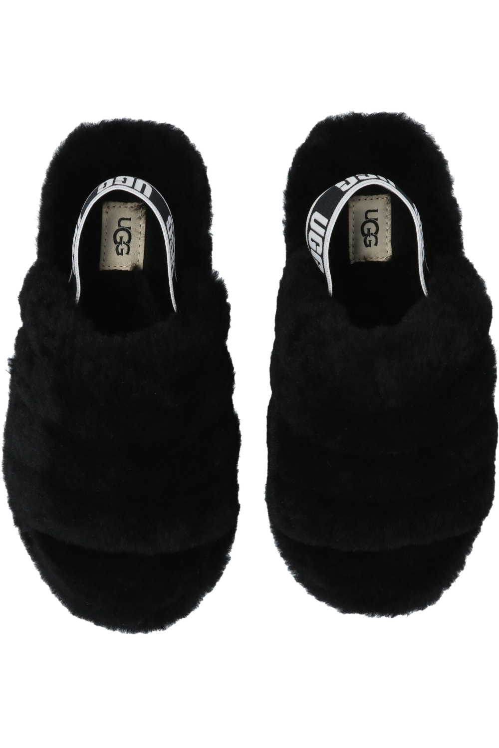 ugg Leather Kids ‘Fluff Yeah’ shearling sandals