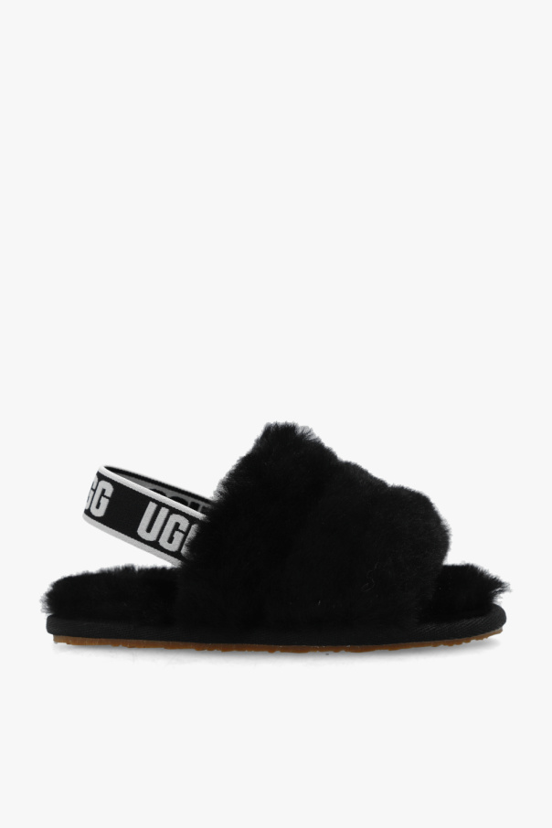 UGG olive Kids ‘Fluff Yeah’ sandals