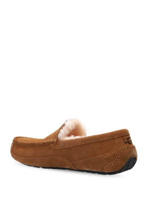 ugg violet ‘M Ascot’ moccasins with fur lining