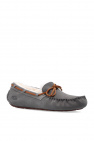 UGG GREY ‘Dakota’ fur-trimmed moccasins