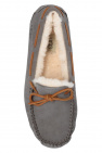 UGG GREY ‘Dakota’ fur-trimmed moccasins