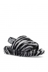 UGG ‘W Fluff Yeah Slide Zebra’ fur sandals