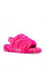 UGG ‘W Fluff Yeah Slide Zebra’ fur sandals