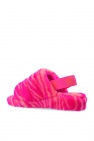 UGG ‘W Fluff Yeah Slide Zebra’ fur sandals
