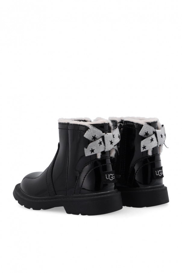 UGG Kids ‘T Lynde Patent’ leather ankle boots