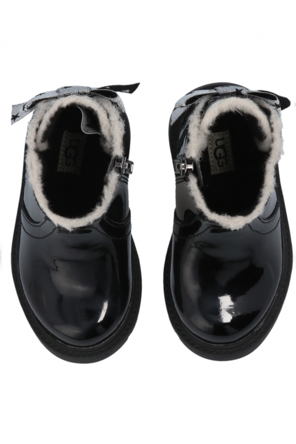 UGG Kids ‘T Lynde Patent’ leather ankle boots