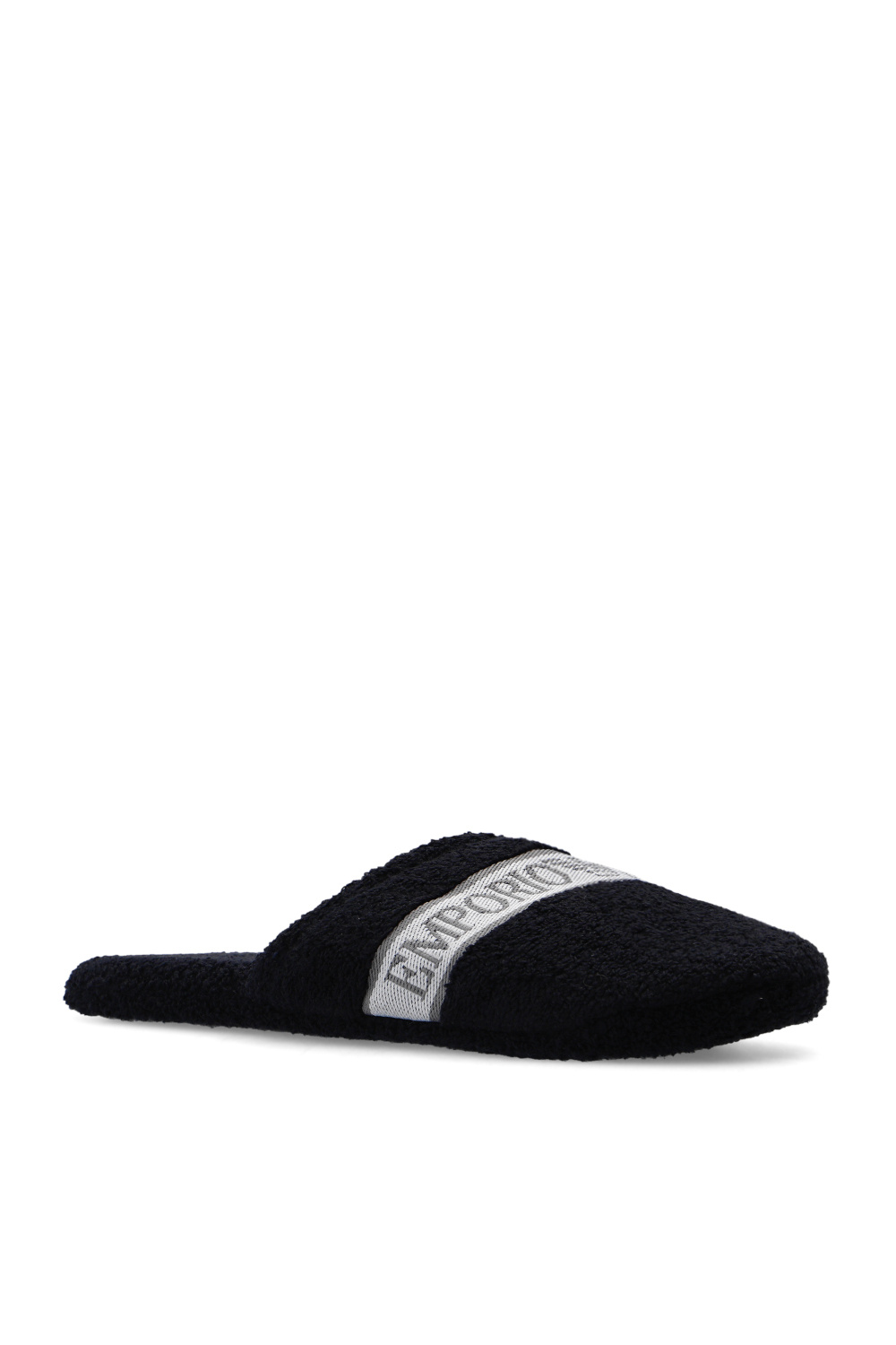 Emporio armani Logo-embroidered slippers