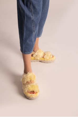 ‘w fluff’ fur sandals od UGG