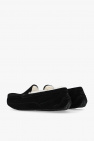 UGG Kids BLACK ‘Ascot’ suede loafers