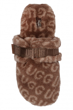 UGG Year ‘M Fluff It Pop’ slippers with logo