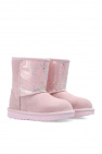 ugg And Kids ‘Classic II Clear Glitter’ suede snow boots