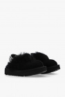 UGG Kids BLACK ‘Funkette’ suede slippers