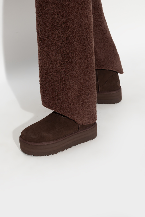 UGG embossed ‘Classic Mini Platform’ snow boots