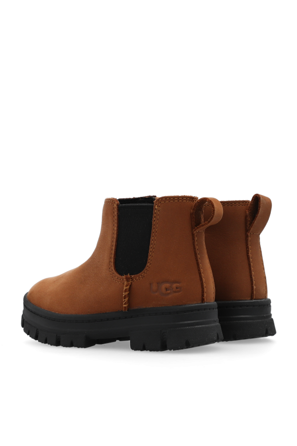 UGG grey Kids ‘Ashton’ leather ankle boots