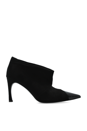 Suede heeled ankle boots