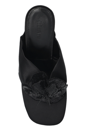 ROTATE Satin heeled mules