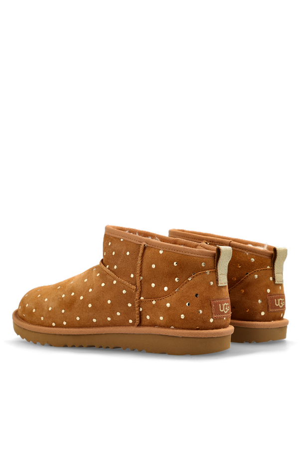 UGG Kids Зимни ботуши ‘Classic Ultra Mini Shiny Dots’ от велур